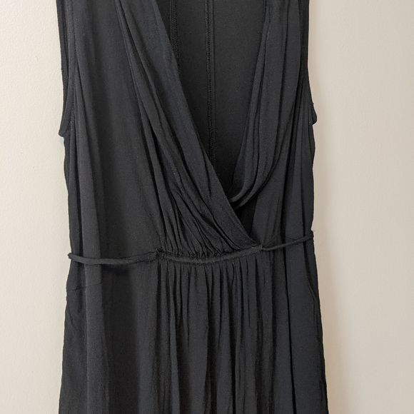 Maeve Liban Shawl Tie Waist Midi Dress Black MP - Picture 2 of 10